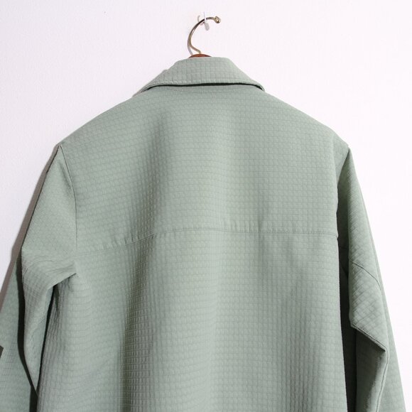Lululemon Grid Fleece Hiking Overshirt Laurel Green / Medium Olive Button Up 8 - Picture 11 of 13